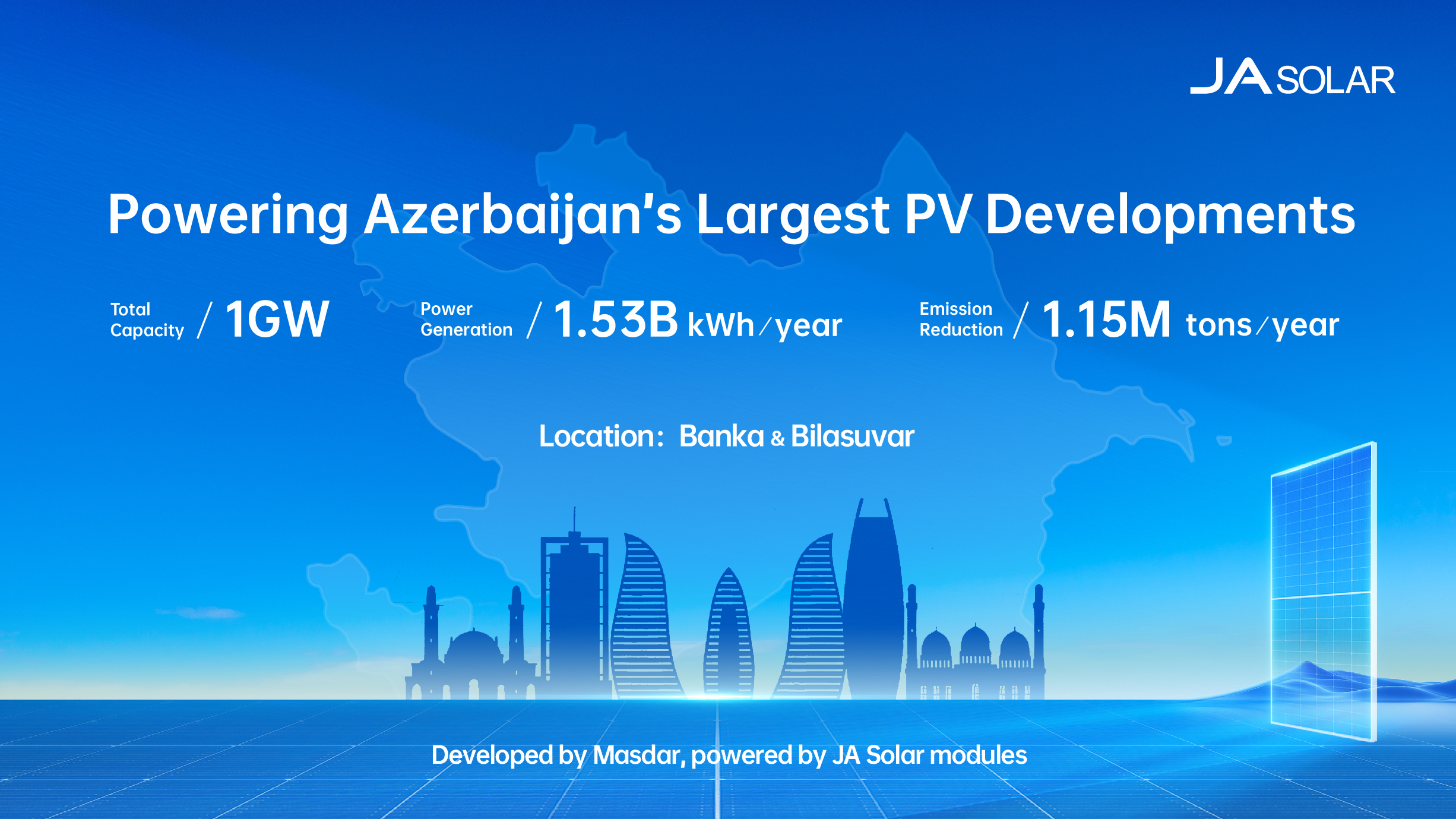 JA Solar and Masdar Parternship 